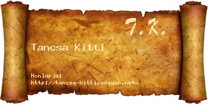 Tancsa Kitti névjegykártya